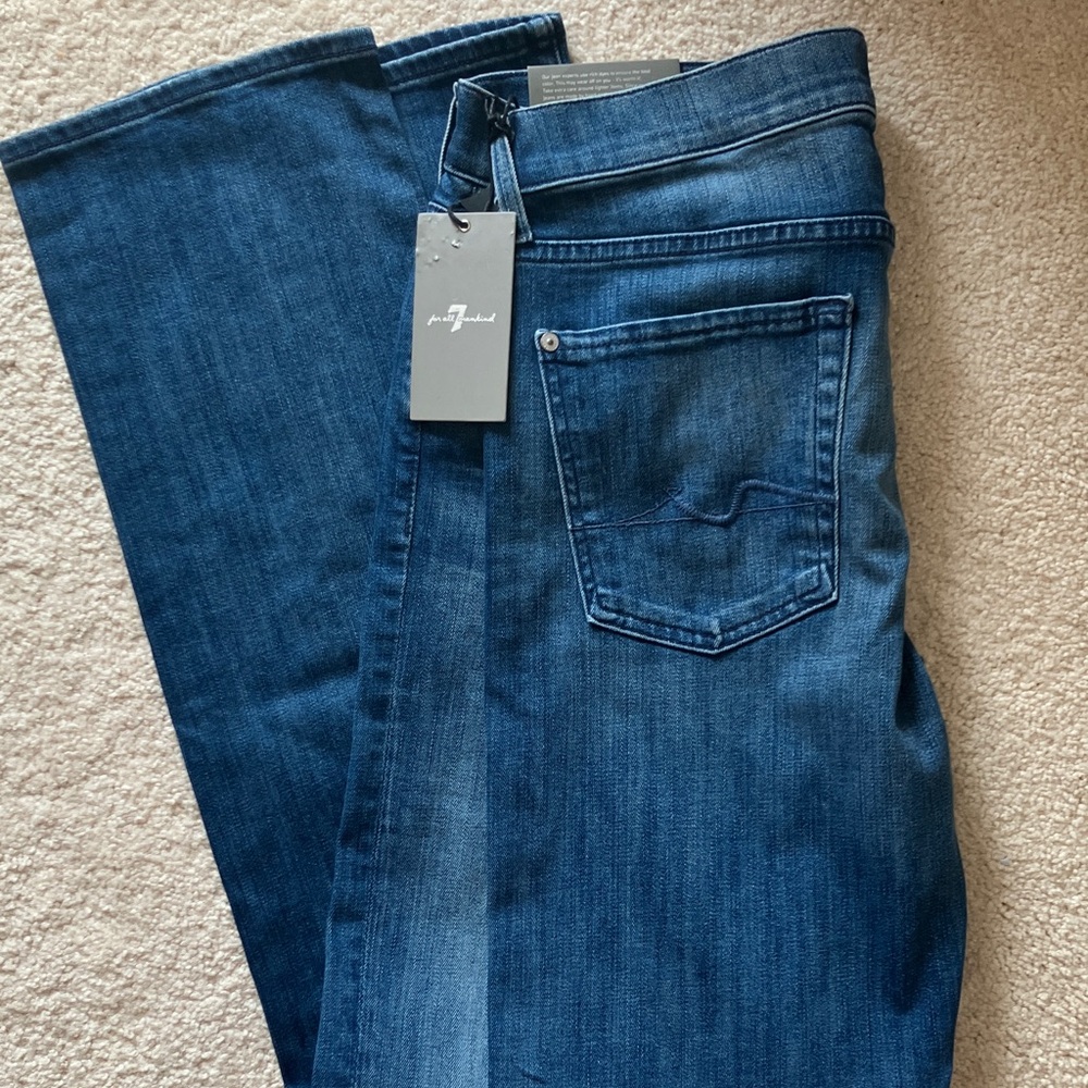 7 For All Mankind Slimmy women’s Jeans in Medium Blue Wash - Picture 5 of 5